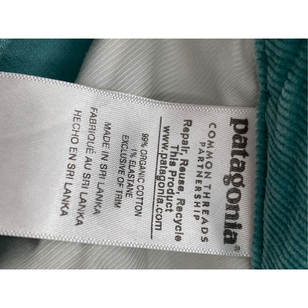 PATAGONIA Teal Green Fitted Corduroy Men’s Skinny Jeans Pants Size 29 Low Waist - Picture 7 of 15